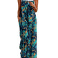 ON LINE ONLY- YESNO Women's Summer Boho Casual Jumpsuits Wide Leg Overalls Floral Print Baggy Rompers with Pockets XL PZZCR 377