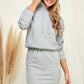 Solid Hoodie Midi Dress