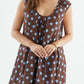 Polka Dot Sleeveless A-Line Dress