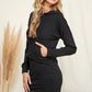 Solid Hoodie Midi Dress
