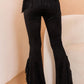 Faux Suede Fringe Leg and Back Bell Bottom / BIO62007