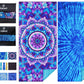 4 Pack Lightweight Thin Beach Towel Oversized 71"x32" Big Extra Large Microfiber Sand Free Towels for Adult Quick Dry Travel Camping Beach Accessories Vacation Essential Turtle Tie Dye Mandala Stripe