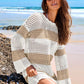 ANRABESS Women Swimsuit Crochet Swim Cover Up 2024 Summer Bathing Suit Swimwear Mesh Knit Beach Dress Vacation Outfits Cream White Medium