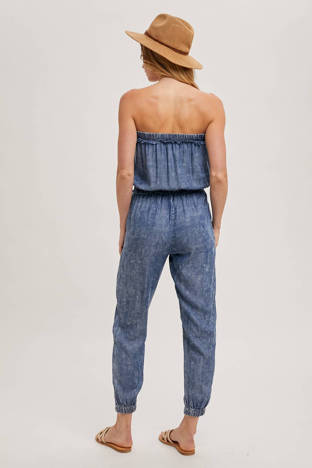 ACID WASH TUBE JUMPSUIT