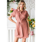 Cotton Boil Front Tie Shirts Dress