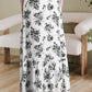 Boho Floral High Waist Ruffle Split Maxi Skirt