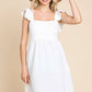 Empire Line Ruffle Sleeve Dress