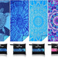 4 Pack Lightweight Thin Beach Towel Oversized 71"x32" Big Extra Large Microfiber Sand Free Towels for Adult Quick Dry Travel Camping Beach Accessories Vacation Essential Turtle Tie Dye Mandala Stripe