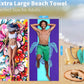 4 Pack Lightweight Thin Beach Towel Oversized 71"x32" Big Extra Large Microfiber Sand Free Towels for Adult Quick Dry Travel Camping Beach Accessories Vacation Essential Turtle Tie Dye Mandala Stripe