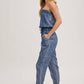 ACID WASH TUBE JUMPSUIT