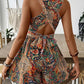 Criss Cross Paisley Romper