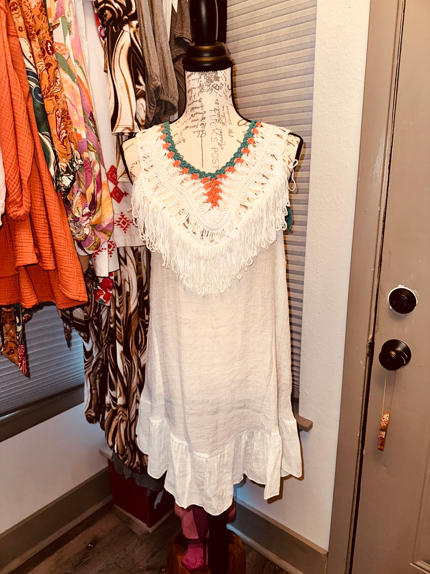 Pom Pom fringe top/dress