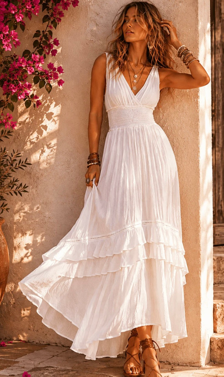 Off White Maxi Dress