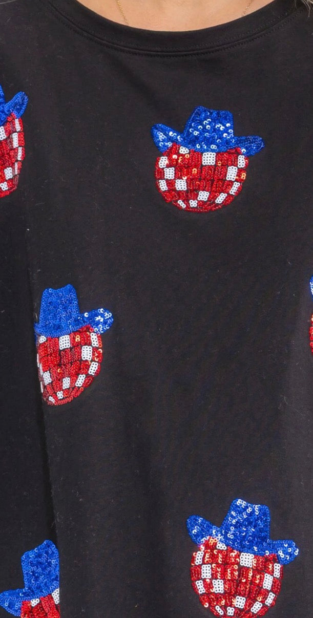 A little Cowgirl Sequin Top