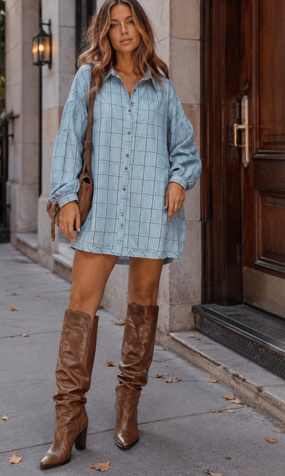 Blue Bliss Shirt Dress