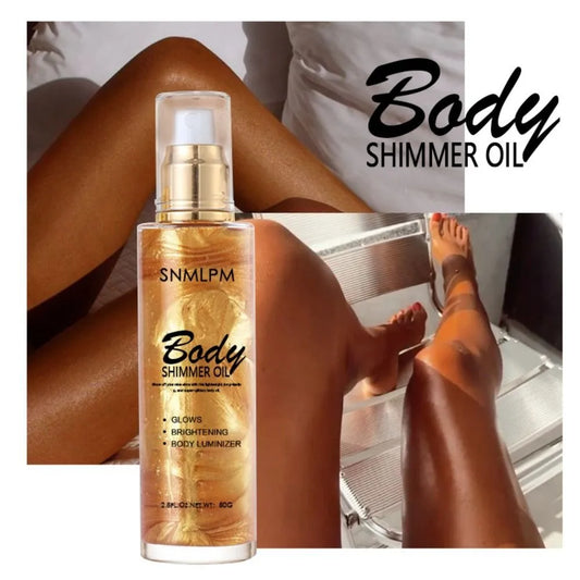 Face & Body Body Shimmer Oil Luminous 4 Colors Waterproof Body Oil Shimmer Glow Moisturing Glow Illuminator Face & Body