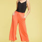 Smocked WAIST BEND GAUCHO PANTS