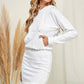 Solid Hoodie Midi Dress