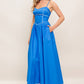 A solid woven midi dress - ID22803