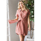 Cotton Boil Front Tie Shirts Dress