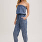 ACID WASH TUBE JUMPSUIT