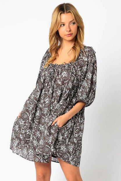 Goddess Babydoll Mini Dress