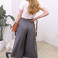 Smocked WAIST BEND GAUCHO PANTS