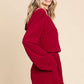 CWR1863L-Mock Neck Bell Sleeve Romper