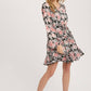 FLORAL PRINT RUFFLED SWING DRESS