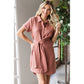 Cotton Boil Front Tie Shirts Dress