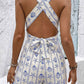 Starfish Shell Print Sleeveless Romper