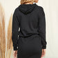 Solid Hoodie Midi Dress