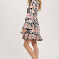 FLORAL PRINT RUFFLED SWING DRESS