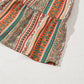 Bohemian Floral Print Buttoned V Neck Ruffle Tiered Dress