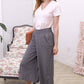 Smocked WAIST BEND GAUCHO PANTS