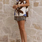 Striped Tube Top and Shorts Set