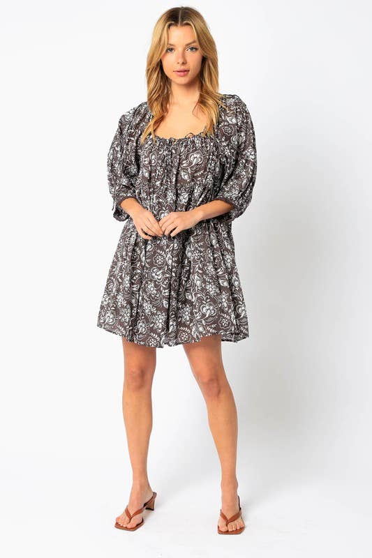 Goddess Babydoll Mini Dress