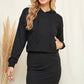 Solid Hoodie Midi Dress