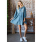 Overfit Button Down Denim Shirt Dress