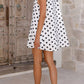 Polka Dot Sleeveless A-Line Dress