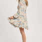 FLORAL PRINT RUFFLED SWING DRESS