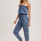 ACID WASH TUBE JUMPSUIT