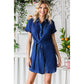 Cotton Boil Front Tie Shirts Dress