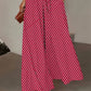 Polka Dot High-Waist Casual Pants