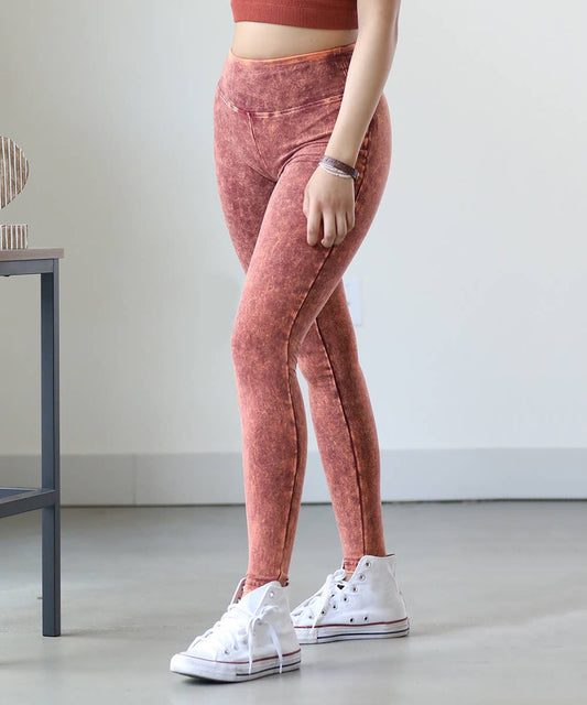 MINERAL WASHED WIDE WAISTBAND YOGA LEGGINGS