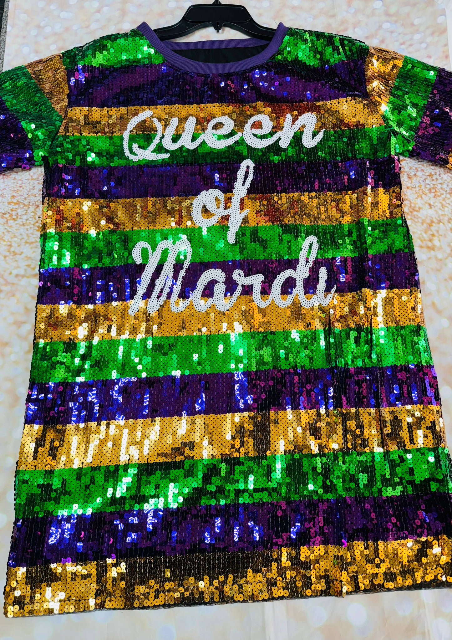 Queen of Mardi Gras Sequin Dress