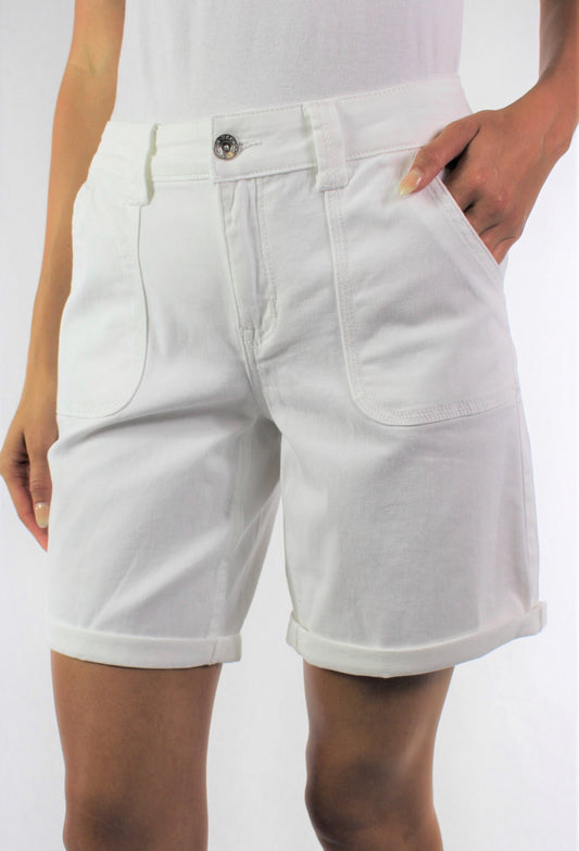 White or Black Cuffed shorts