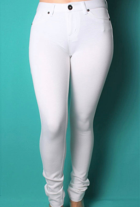 Skinny white pants